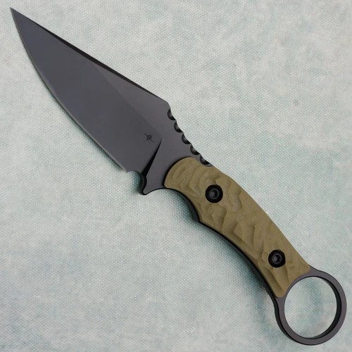 Toor Knives Vandal Fixed Blade Ranger Green G-10 Handle Black Blade