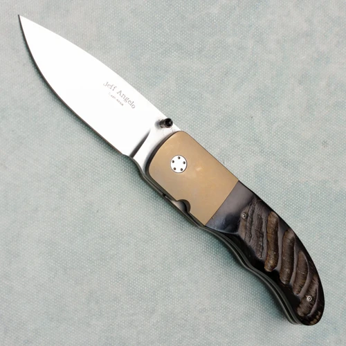 Jeff Angelo Integral Liner Lock Gemsbok Handles Satin Blade