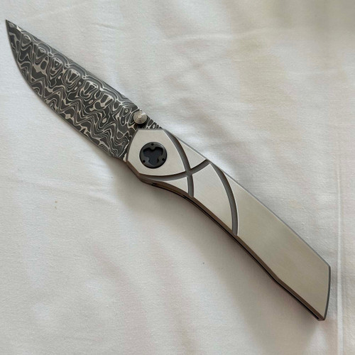 Viknives Forte V5 Sub Frame Lock Titanium Handle w/ Zirc Accents Intrepid Damascus Blade