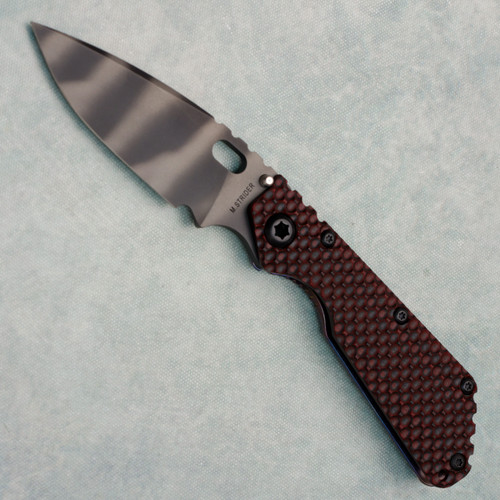 Strider Knives SMF Black Cherry DGG G-10/Ti Handle Tiger Stripe CPM-20CV Blade