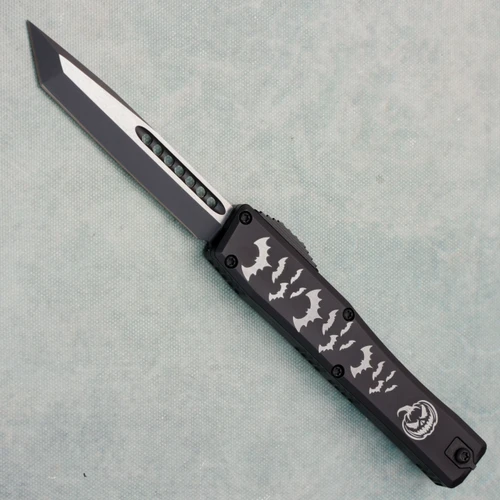 Heretic Nyx Tanto Two-Tone Tactical Halloween Bats Engraved H015-10A-T