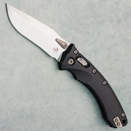 Microtech Amphibian RAM-LOK S/E Black Fluted Aluminum Stonewash Standard 137RL-10FL (Pre-owned)