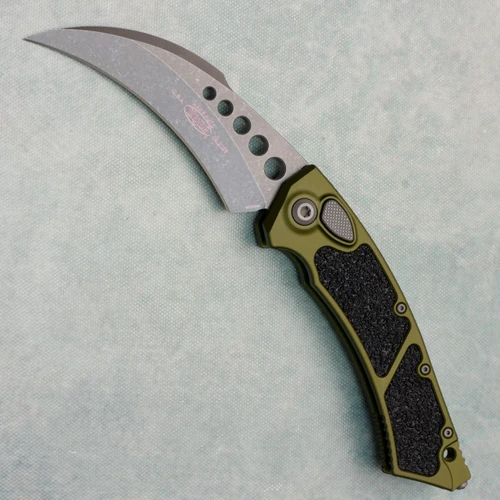 Microtech Hawk Auto OD Green Apocalyptic Standard 166-10APOD