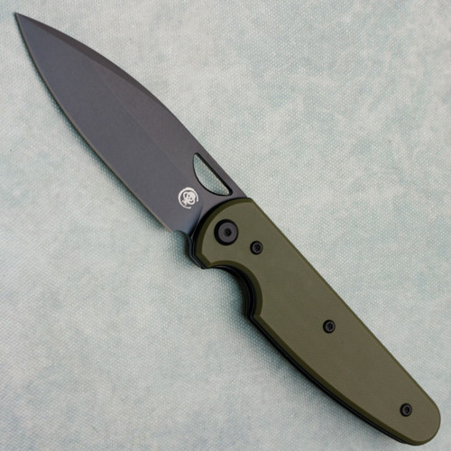 Chaves Knives Brad Blount Phase 229 Blue Label OD Green G-10 Handle Black PVD Elmax Blade
