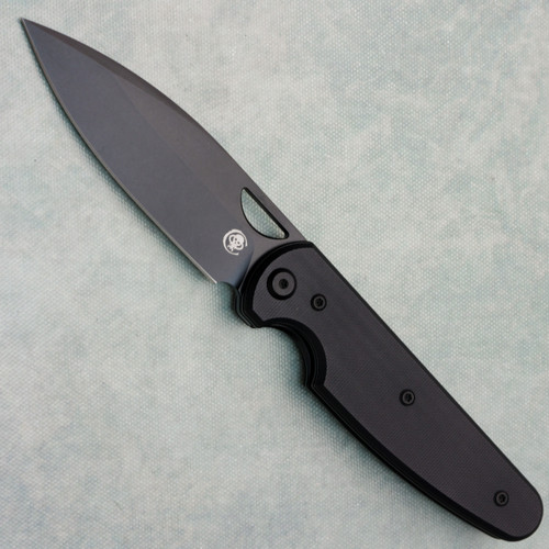 Chaves Knives Brad Blount Arrestor 229 Blue Label Black G10 Handles Black PVD Elmax Blade
