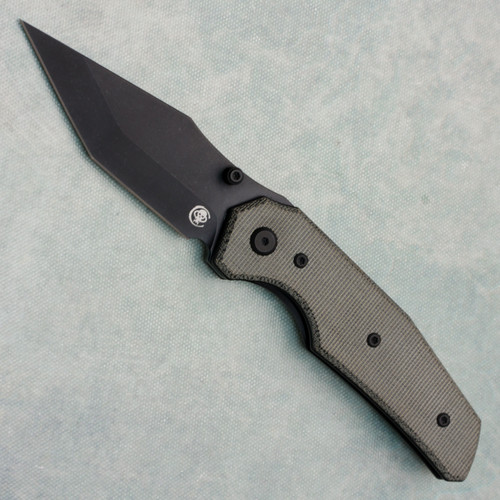 Chaves Knives Jake McCoy Omega Street Blue Label Black Micarta Handles Black PVD Elmax Blade