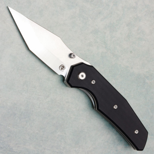 Chaves Knives Jake McCoy Omega Street Blue Label Black G10 Handles Belt Satin Elmax Blade
