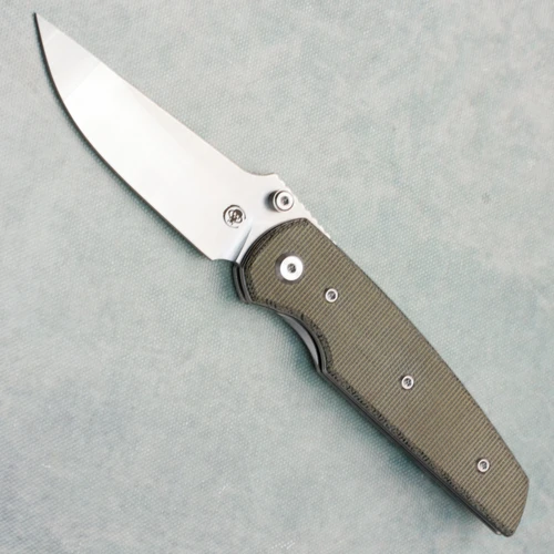 Chaves Knives Jake McCoy Disciple Street Blue Label Black Micarta Handles Belt Satin Elmax Blade