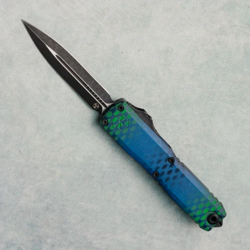 Microtech UTX-70 Gen IV D/E Blue X-51 Standard Signature Series 11474-1BLX51S