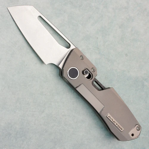 Winterblade Factor B3 M-Lock Textured Titanium Handle w/ Black Accents Stonewash M390 Blade (Consignment)
