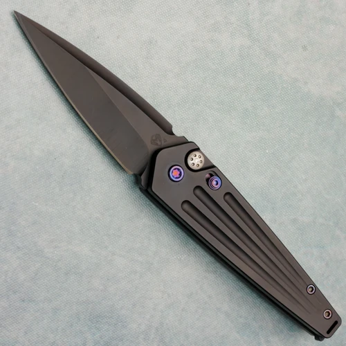 Medford Nosferatu Auto Black PVD Titanium Handles Black PVD S45VN Blade (Consignment)