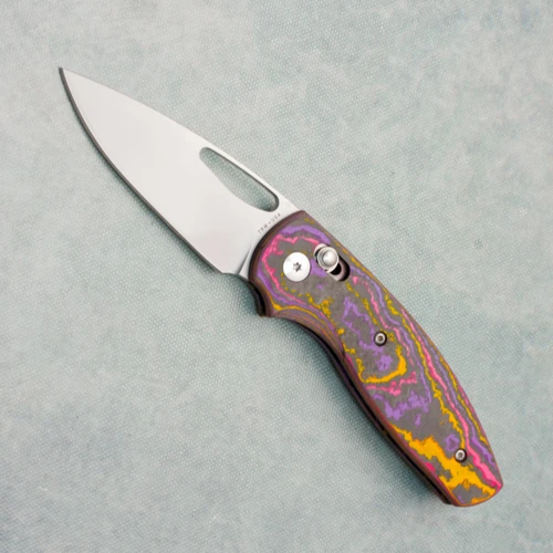 Three Rivers Manufacturing TRM Bulldog Rev. B River-LOK 3D Pop Camo Carbon Handles Blasted MagnaCut Blade