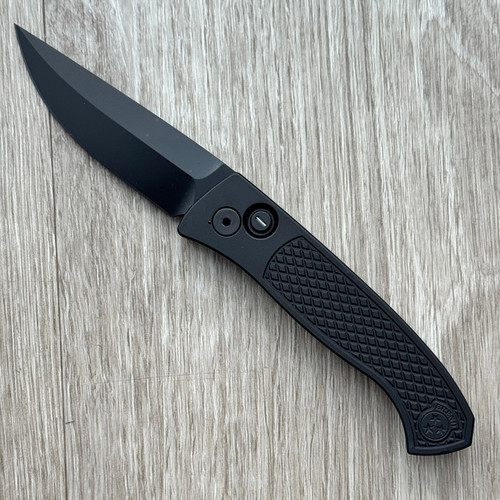 Pro-Tech Brend Classic Auto Operator Diamond Textured Black Handle DLC MagnaCut Blade WB1106-OP