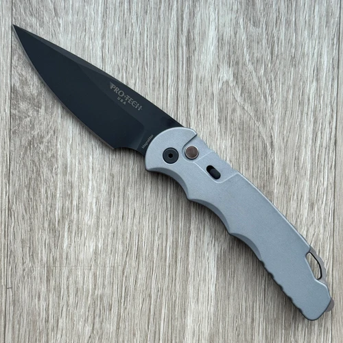Pro-Tech TR-4 Grey Handle DLC MagnaMax Blade Steel Safety BSW26.TR4.1
