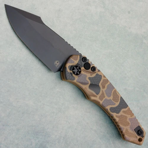 Heretic Knives Mini Pariah Auto S/E Duck Camo Black Blade H054-DC
