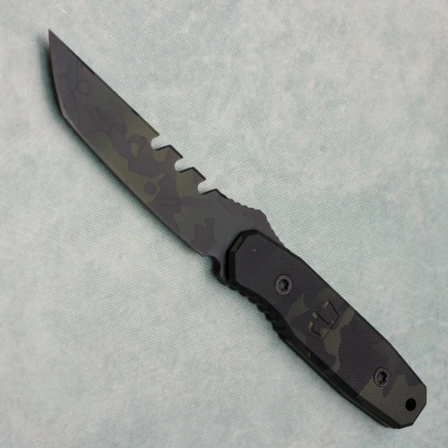 Blackside Customs Kimura Multicam G10 Handle Multicam CPM154 Tanto Blade Reaper Spine
