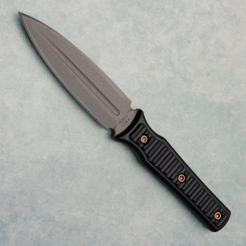 RMJ USA Orlando Special Fixed Blade Black G10 Handle Tungsten Cerakote Blade
