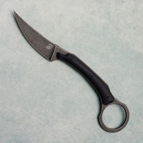 Bastinelli Creations Dopamine Pocket Fixed Blade Black G10 Dark Stonewash BC-32DSW (Consignment)