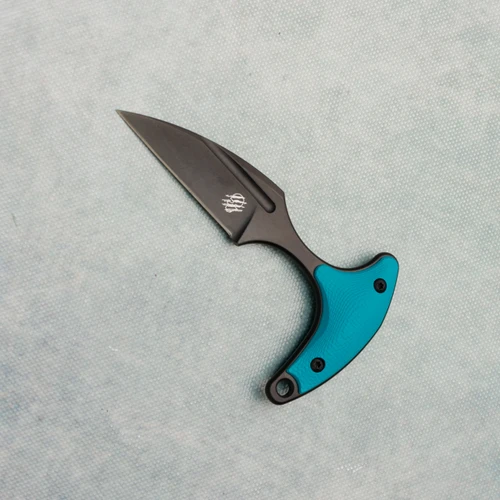 Bastinelli Creations Innocent Push Dagger Tiffany Blue Cerakote Handle Black Blade Limited Edition