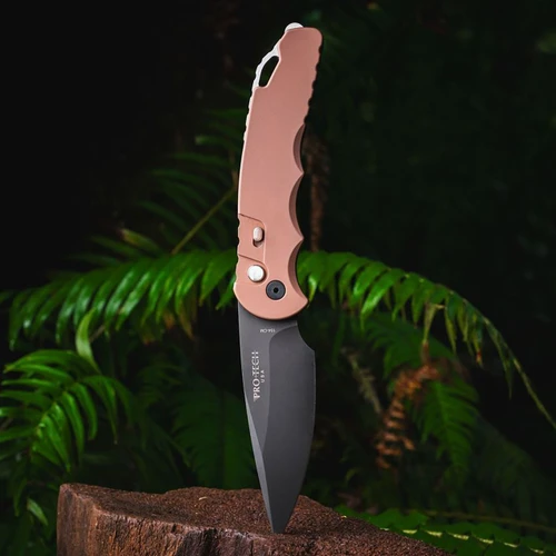 Pro-Tech TR-4 Brown Handle DLC Blade Steel Safety CCKSF26.TR4.1