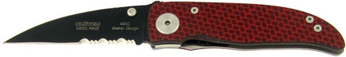Klotzli Swiss Made Wharncliffe Liner Lock Red Carbon Fiber 030