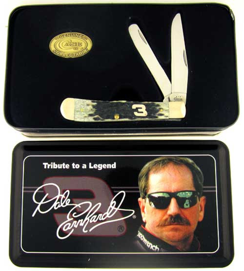 Case XX Dale Earnhardt Trapper Large Pitch Black Bone 03498