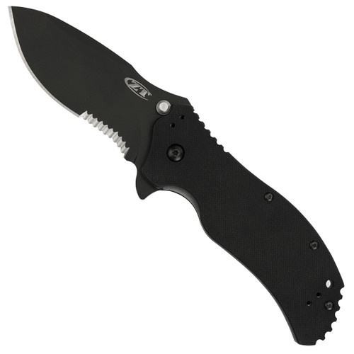 Zero Tolerance 0350ST Assisted Liner Lock Flipper Black G-10 Handle DLC Serrated Blade