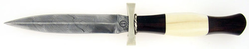 Jot Singh Khalsa Custom Dagger Ivory, Ironwood, Damascus