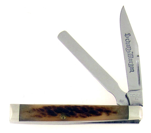 Schatt & Morgan Doctors Knife Jigged Brown Bone 042297