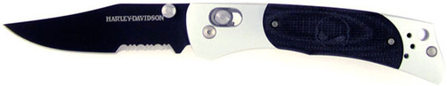 Benchmade Harley Davidson Mini Hardtail Axis Lock Black Serrated 13150SBK
