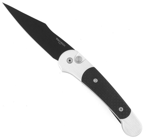 Pro-Tech Monaco Satin Silver Handle w/ Carbon Fiber DLC Blade Limited Edition