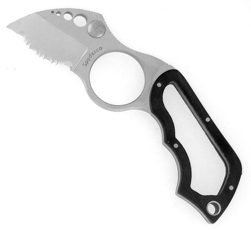 Spyderco SPOT Neck Knife Black Micarta Serrated FB08BMS