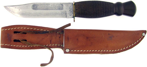 Ka-Bar Ol-Cut Antique Clip Point Hunter Thistle Head