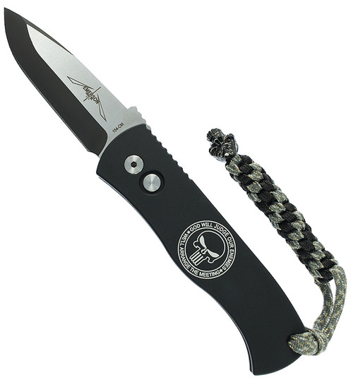 Pro-Tech Emerson CQC7-A Auto Punisher Black Handle Two Tone Blade E7A3P