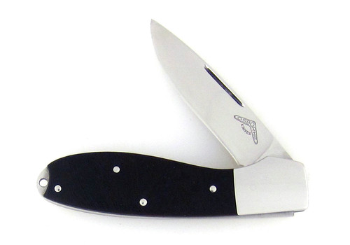 Warren Osborne Custom Small Slip Joint Exotic Ebony Burl Wood 019