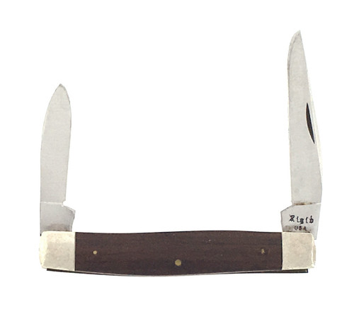 Rigid Two Blade Pen Knife Hardwood 52