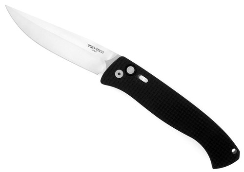 Pro-Tech Brend Auto #1 Black Knurled w/ Safety Satin Blade 1140