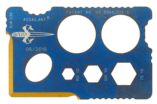 Marfione Custom Assailant Titanium Credit Card Knife Antique Blue Finish