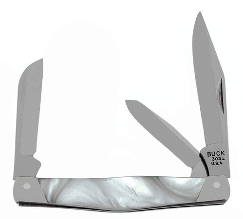 Buck 303 Cadet Stockman Pearl Celluloid