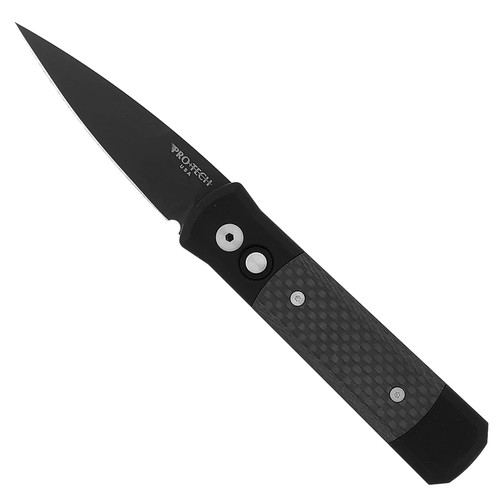 Pro-Tech Godson Black Handle w/ Carbon Fiber Inlays DLC Blade 705