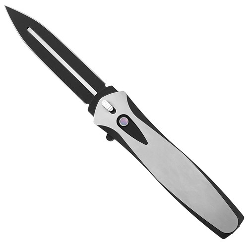 Pro-Tech Dark Angel OTF Steel Custom Two Tone DLC Satin Handle DLC Blade Pearl Button Limited Edition 3212