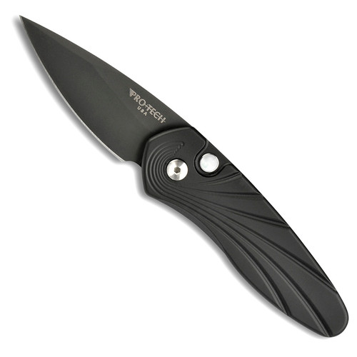Pro-Tech Sprint Auto Black 3D Wave Pattern Handle DLC Blade Pearl Button 2937