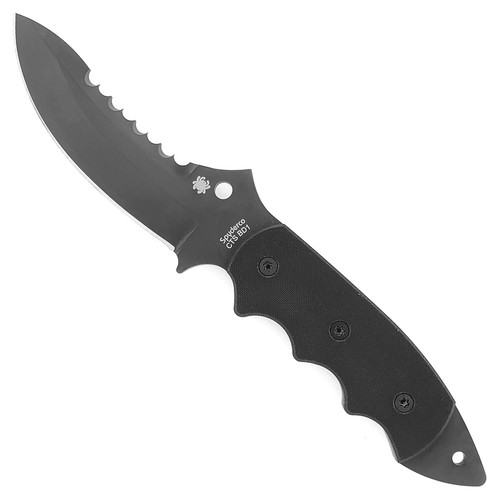 Spyderco Pygmy Warrior Black G-10 Handle Black DLC Blade FB29GPSBBK
