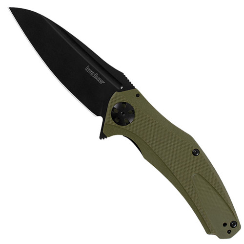 Kershaw 7008OLBLK Natrix XL Frame Lock Flipper Olive Drab G-10 Black Blade