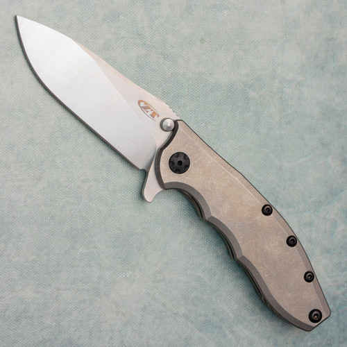 Zero Tolerance 0562TI Hinderer Slicer Frame Lock Flipper Titanium Handle Satin Blade
