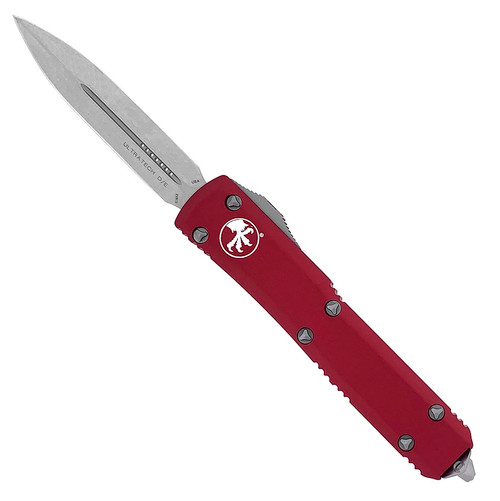 Microtech Ultratech D/E Red Stonewash Standard 122-10RD