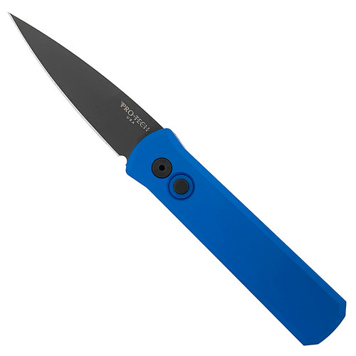 Pro-Tech Godson Solid Blue Handle DLC Blade 721-BLUE