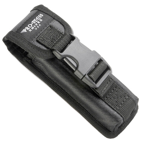 Pro-Tech TR-4 F5 Feather Textured Black Handle Stonewash Blade