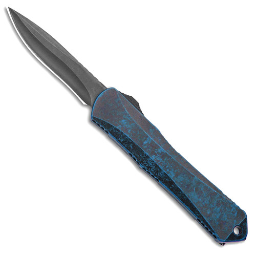 Heretic Knives Manticore S Recurve Breakthrough Blue Handle DLC Blade H025-6A-BRKBL