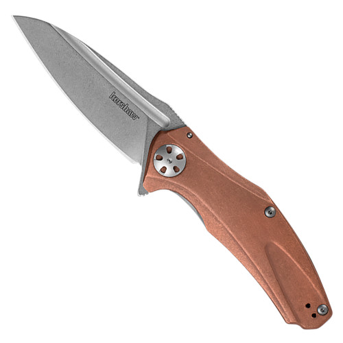 Kershaw Natrix Frame Lock Flipper Copper Handle Stonewash Blade 7007CU